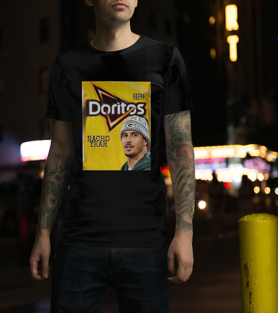 Doritos Nacho Year Extra Salty Green Bay Packers Football Beanie T-Shirt