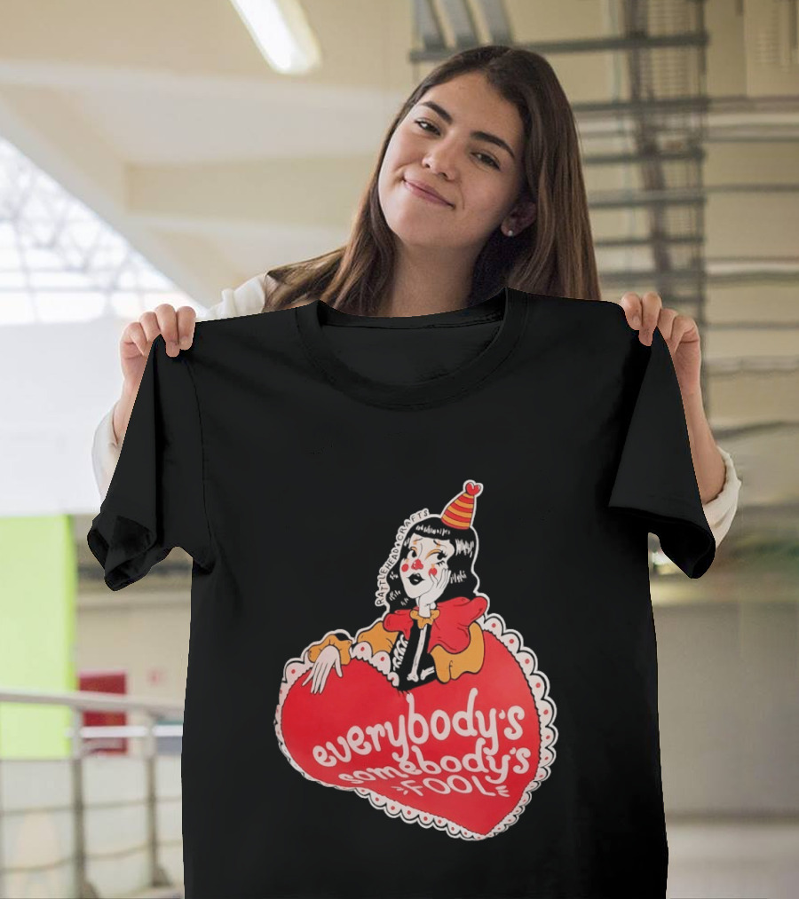 Everybody's Somebody's Fool Vintage Cartoon Clown Heart T-Shirt