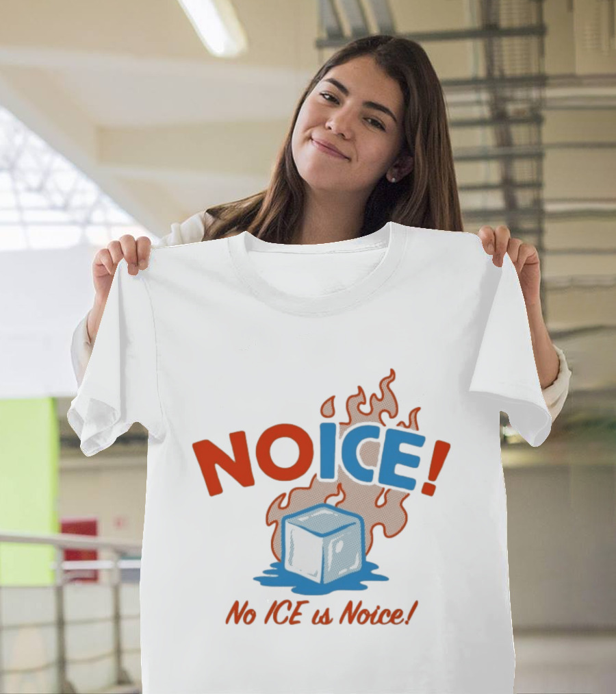 No ICE Noice Ice Cube Flame Fun Playful T-Shirt