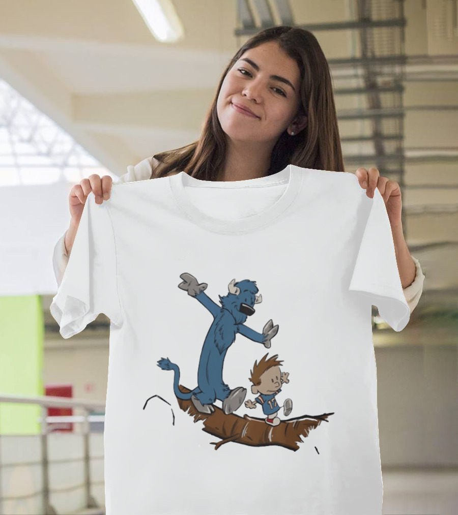 Allen And Huddles Buffalo Bills Calvin And Hobbes Cartoon Adventure T-Shirt
