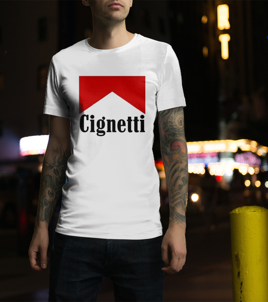 Indiana Hoosiers Curt Cignetti Marlboro Red Chevron T-Shirt