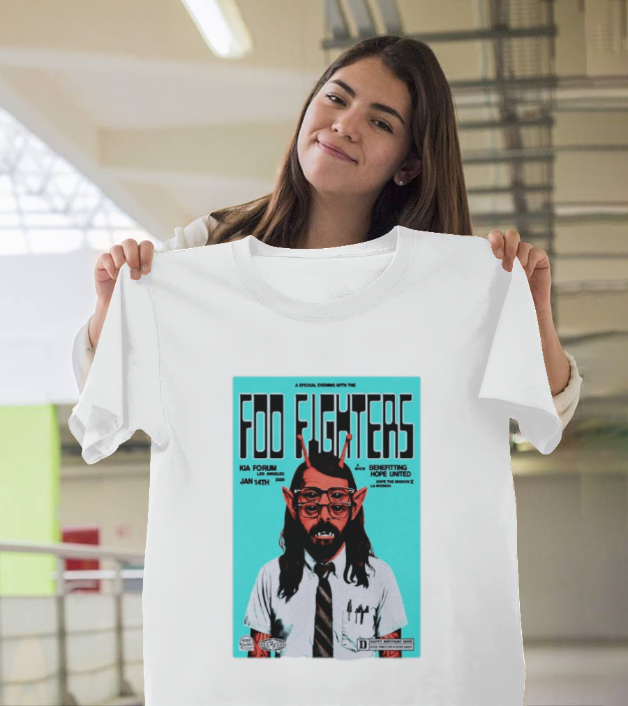 A Special Evening With Foo Fighters Jan 14th 2026 Kia Forum Los Angeles Benefitting Hope United T-Shirt