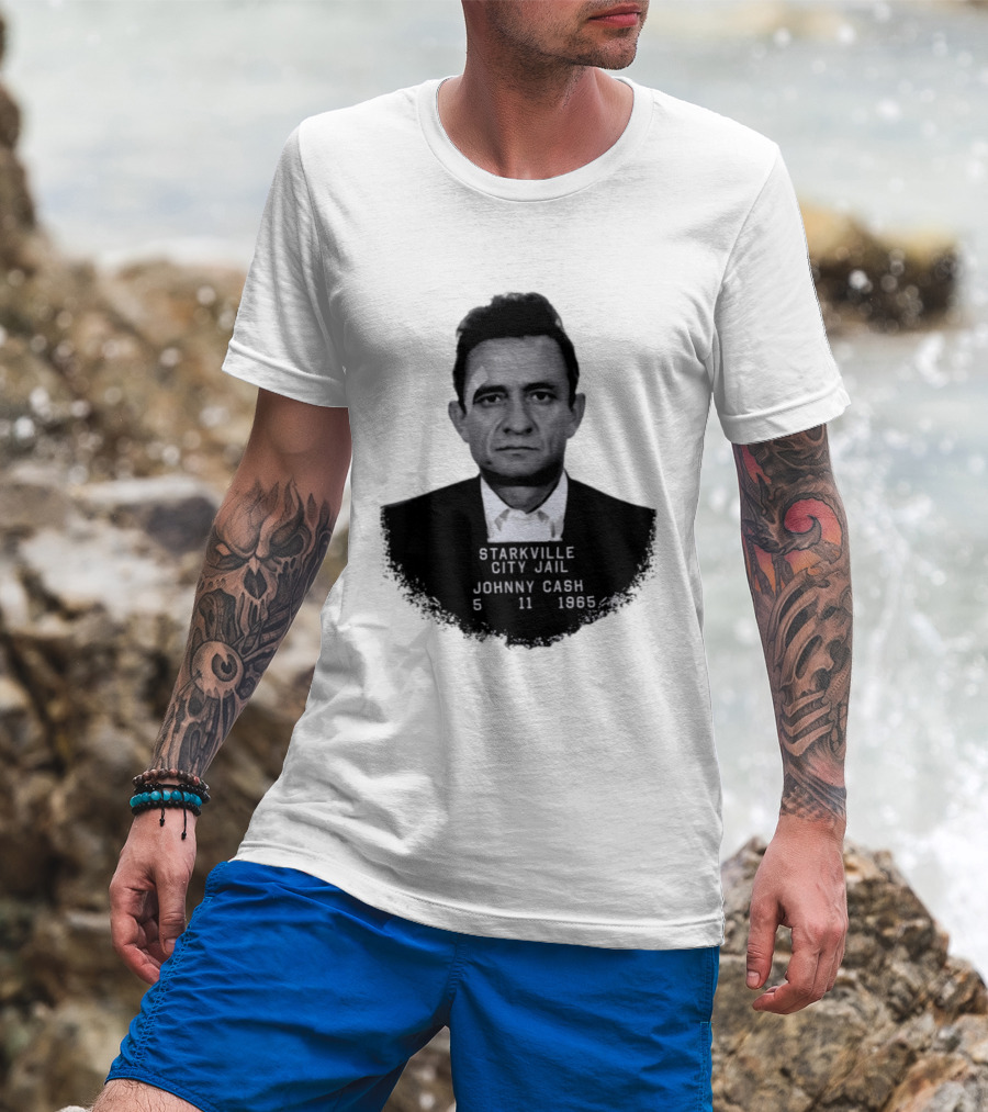 Johnny Cash Starkville City Jail 5 11 1965 T-Shirt