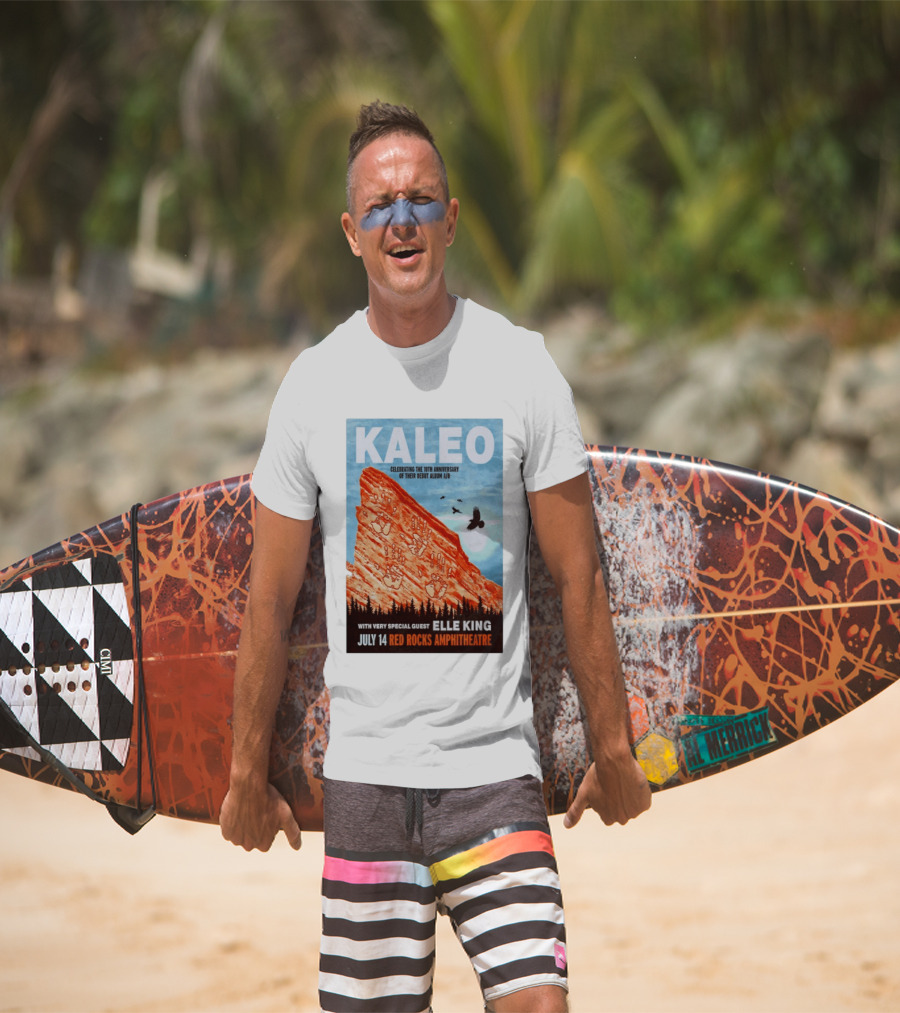 Kaleo Celebrating 10th Anniversary A/B With Guest Elle King July 14 Red Rocks Amphitheatre T-Shirt
