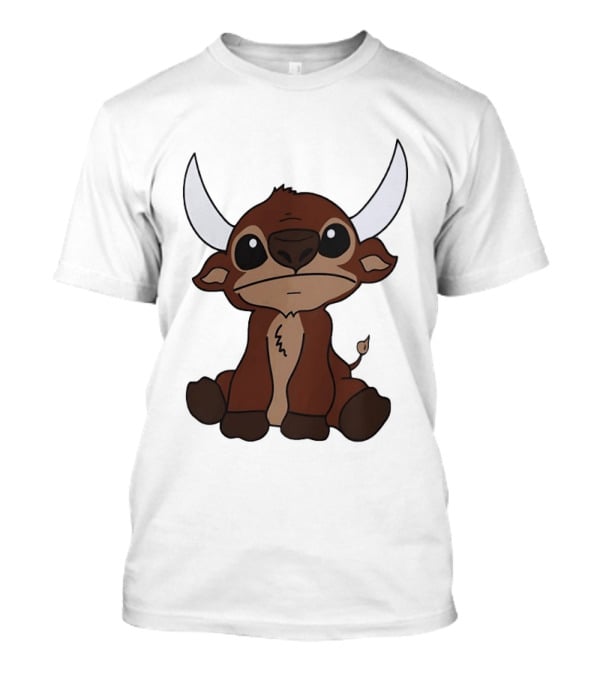 Minotaur Buffalo Bills Cute Cartoon Minotaur Character With Big Horns T-Shirt