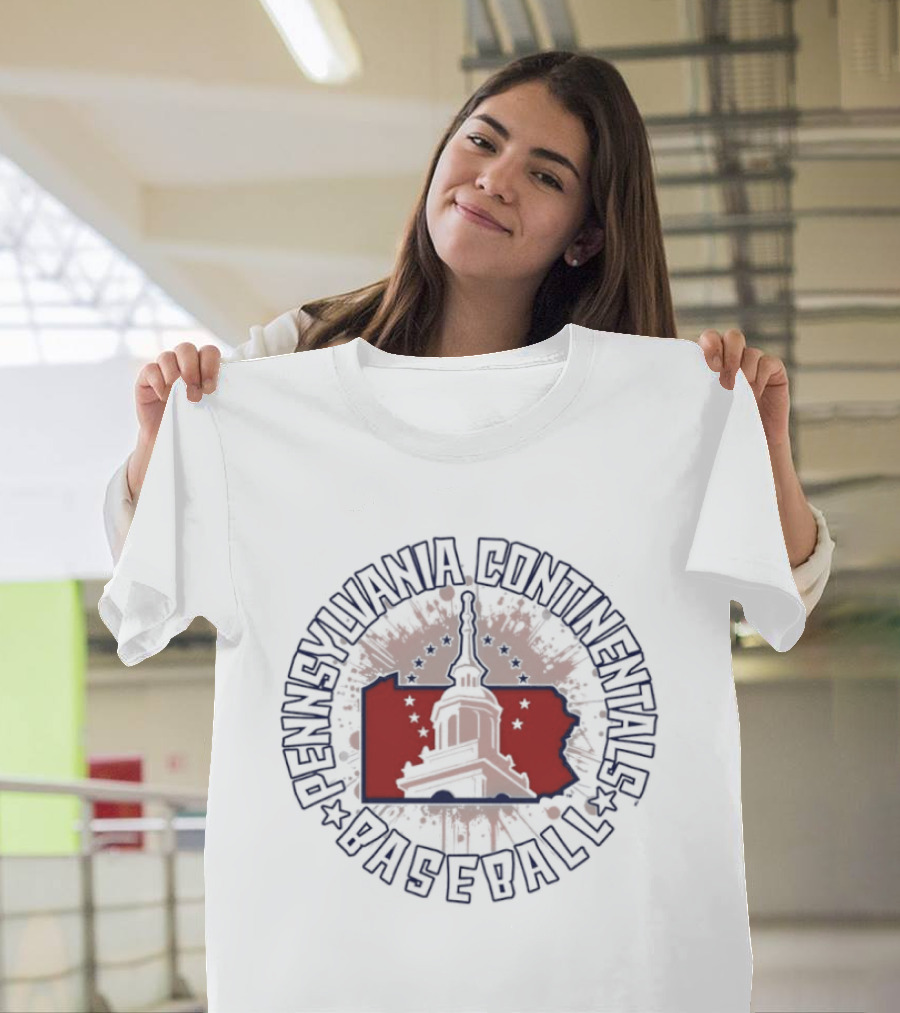 Pennsylvania Continentals Baseball Independence Hall Historic Iconic Sports Team T-Shirt
