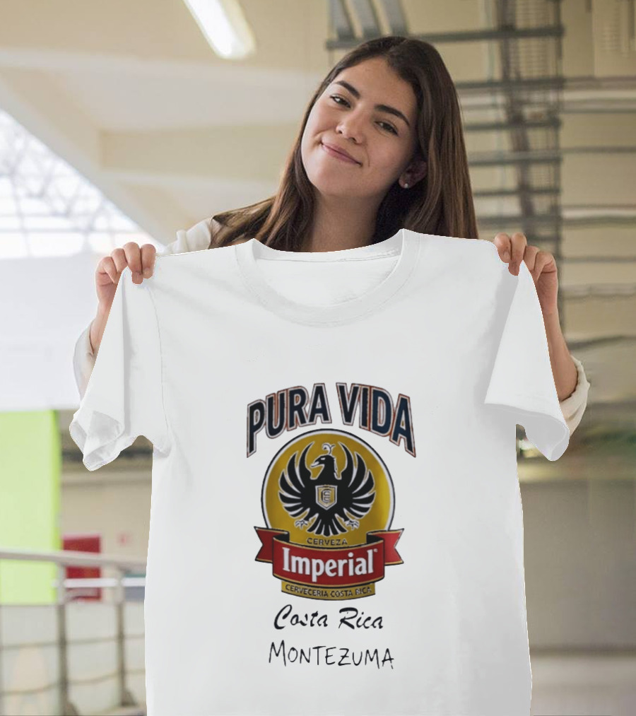 Pura Vida Cerveza Imperial Cerveceria Costa Rica Montezuma T-Shirt