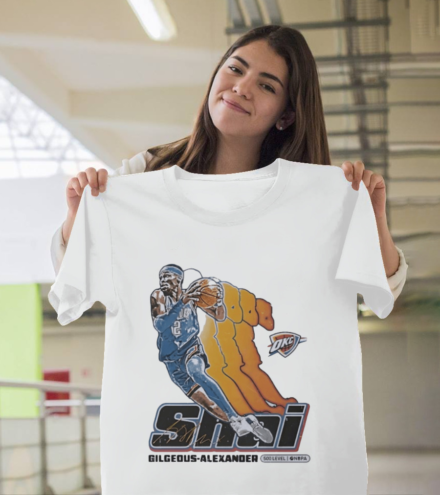 Shai Gilgeous Alexander Oklahoma City Thunder 500 Level NBPA T-Shirt