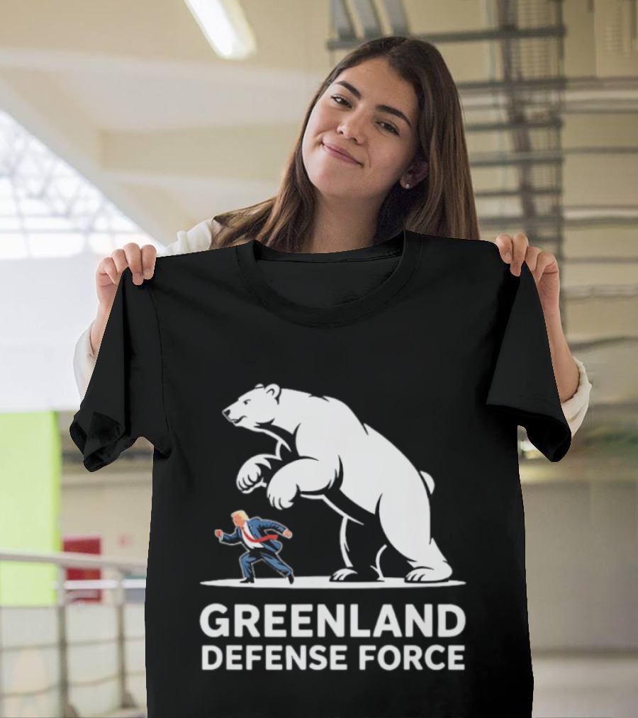 Greenland Defense Force Polar Bear Political Humor T-Shirt