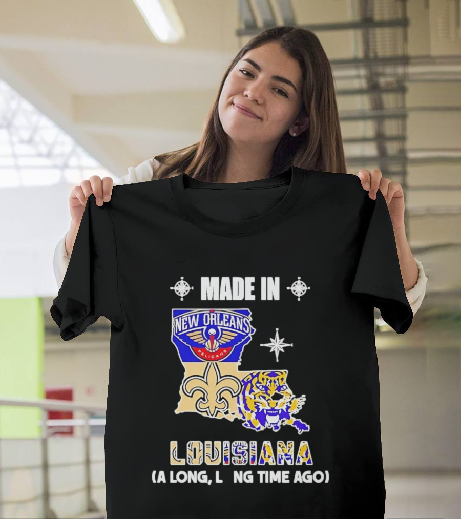 New Orleans Pelicans And Louisiana State Mashup A Long Long Time Ago T-Shirt