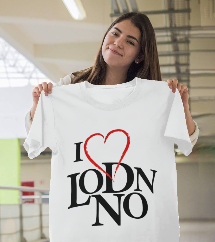 Unique I Love Lodon Style Text With Heart T-Shirt