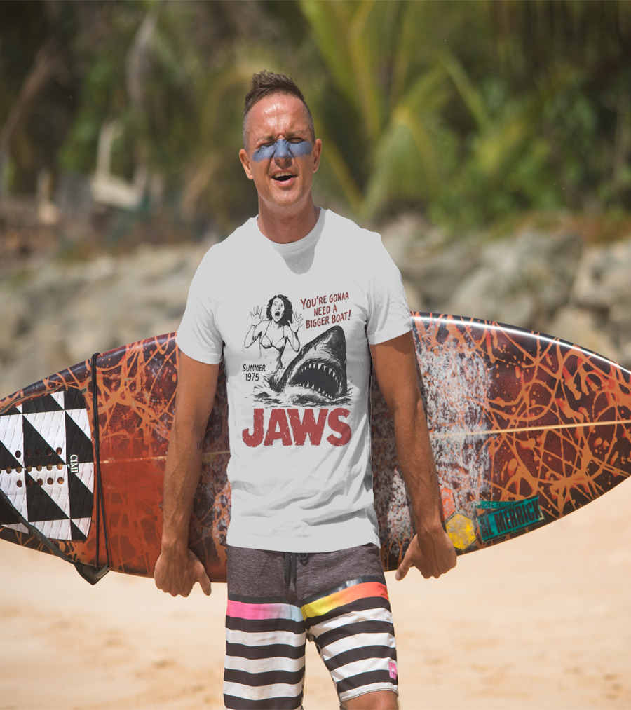 Jaws You're Gonna Need A Bigger Boat Summer 1975 Vintage Movie T-Shirt