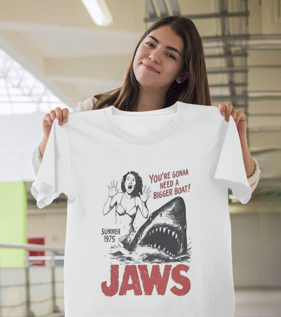 Jaws You're Gonna Need A Bigger Boat Summer 1975 Vintage Movie T-Shirt