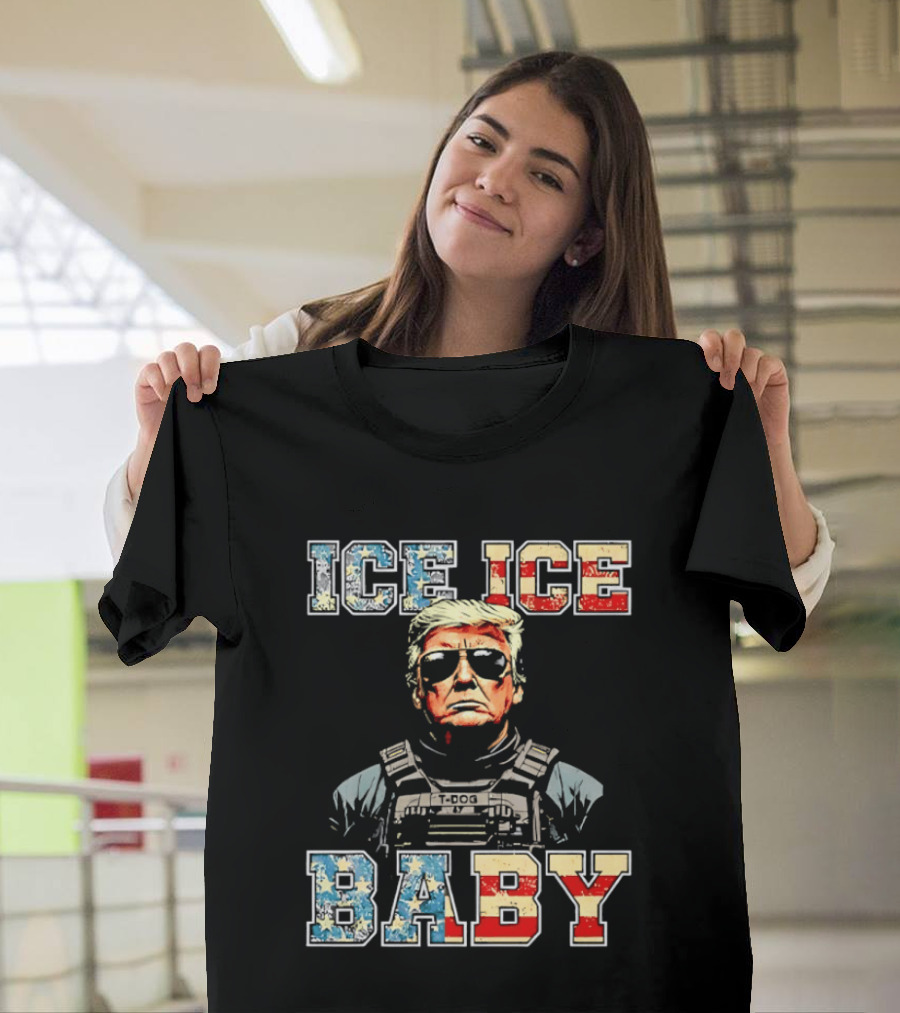 Ice Ice Baby Donald Trump America Sunglasses Vest T-Shirt