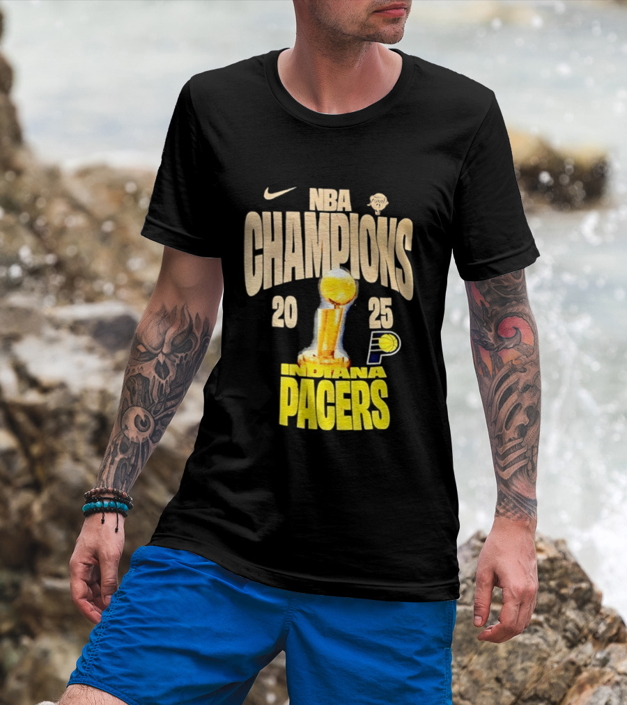 NBA Champions 2025 Indiana Pacers Trophy Nike T-Shirt