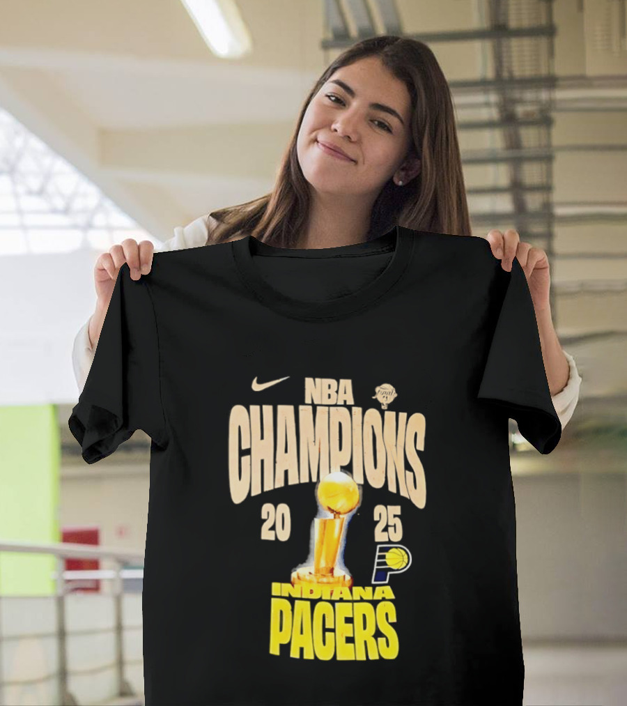 NBA Champions 2025 Indiana Pacers Trophy Nike T-Shirt