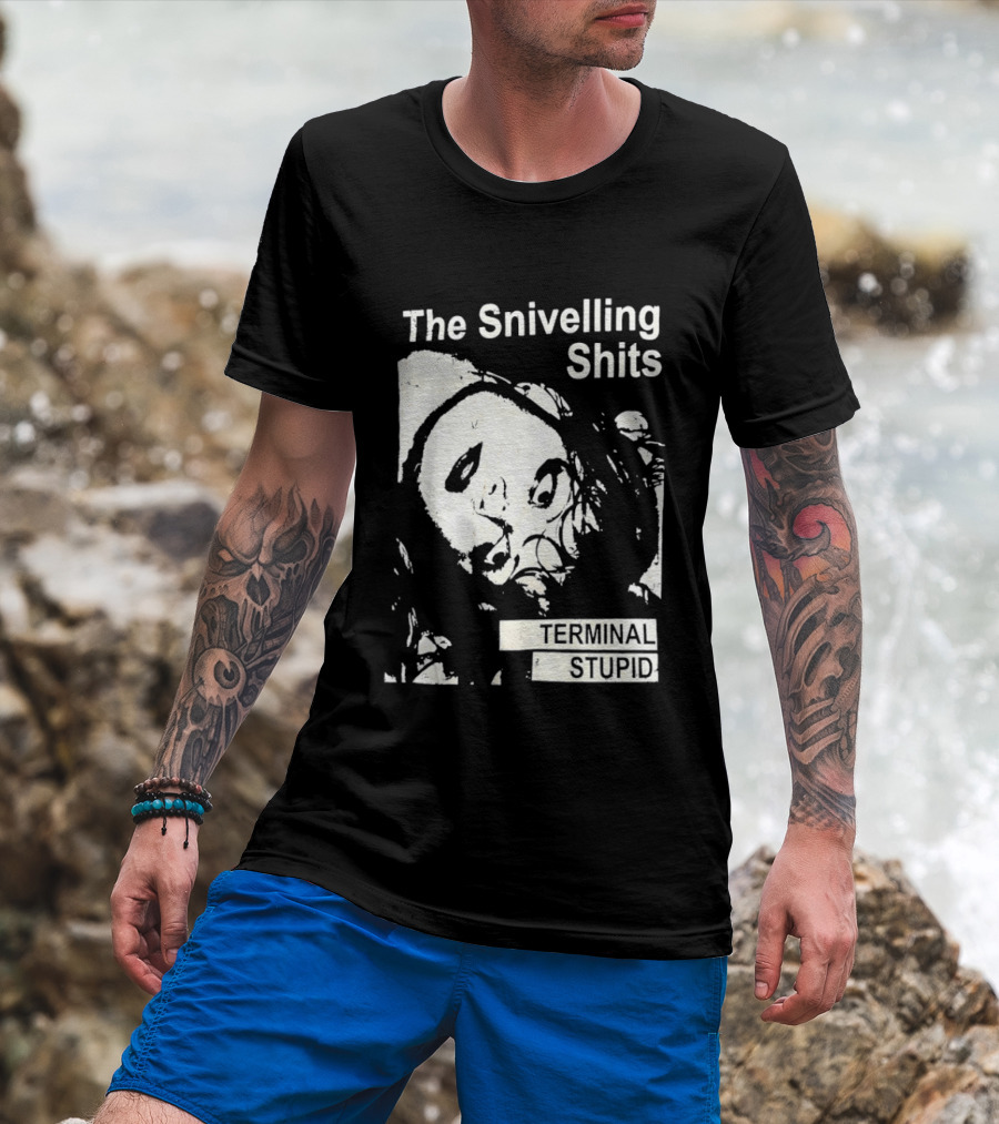 The Snivelling Shits Terminal Stupid Album Cover T-Shirt