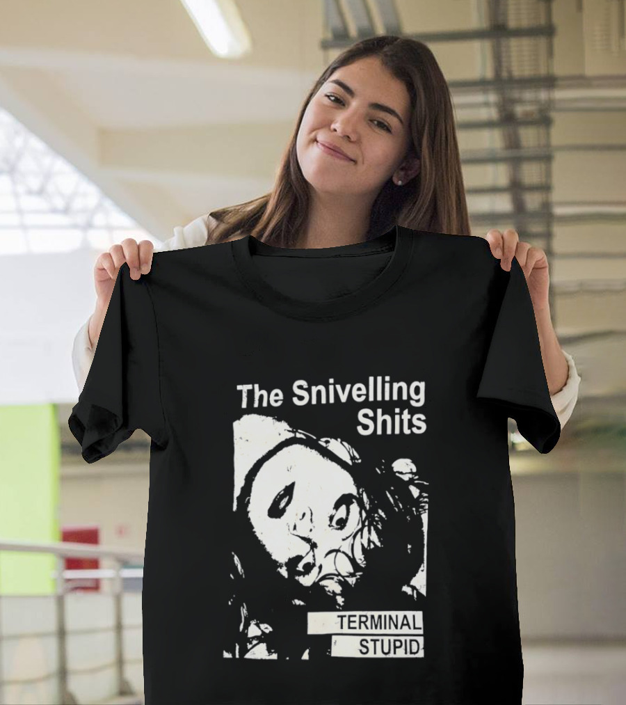 The Snivelling Shits Terminal Stupid Album Cover T-Shirt