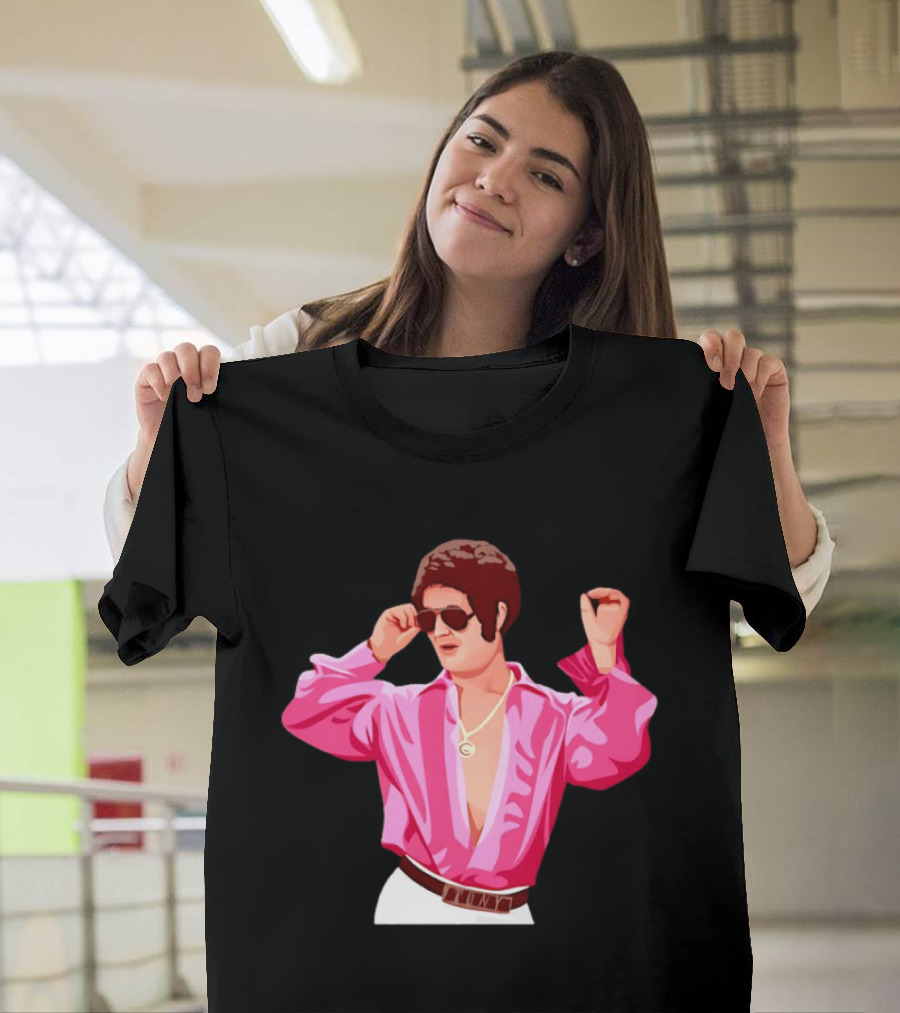 Tony Angelino Cartoon Parody Pink Sunglasses Iconic Look T-Shirt