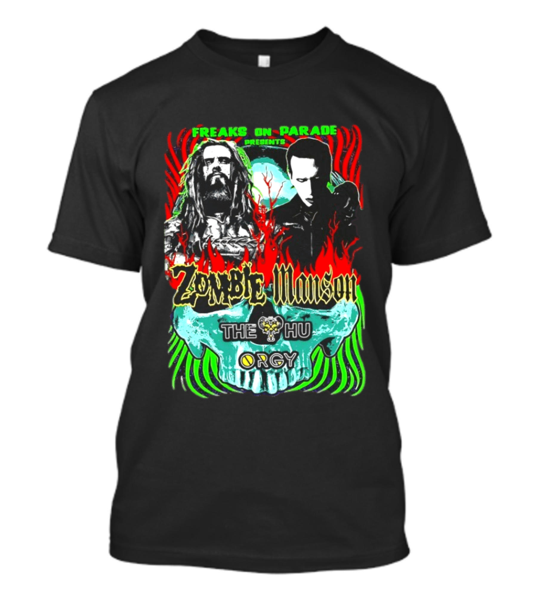 Freaks On Parade Presents Zombie Manson The HU Orgy 2026 Summer Tour T-Shirt