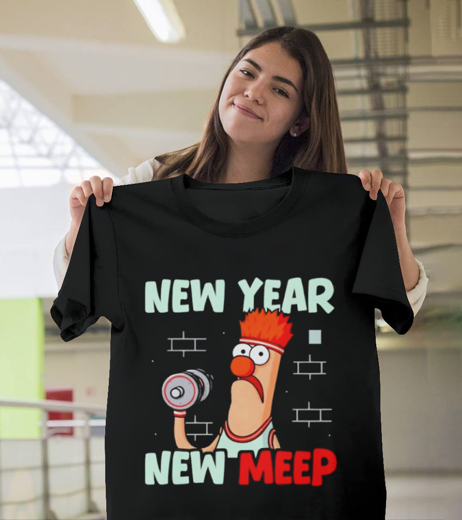 New Year New Meep Workout Motivation Cartoon T-Shirt