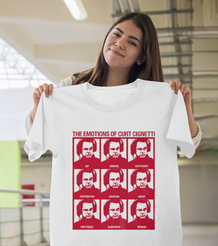 Curt Cignetti The Emotions Of Coach IU Football Excitement Boredom T-Shirt