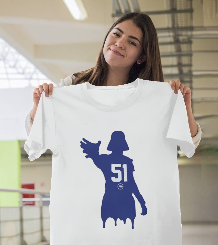 Darth Vader Silhouette Abdul Carter 51 New York Giants Football T-Shirt