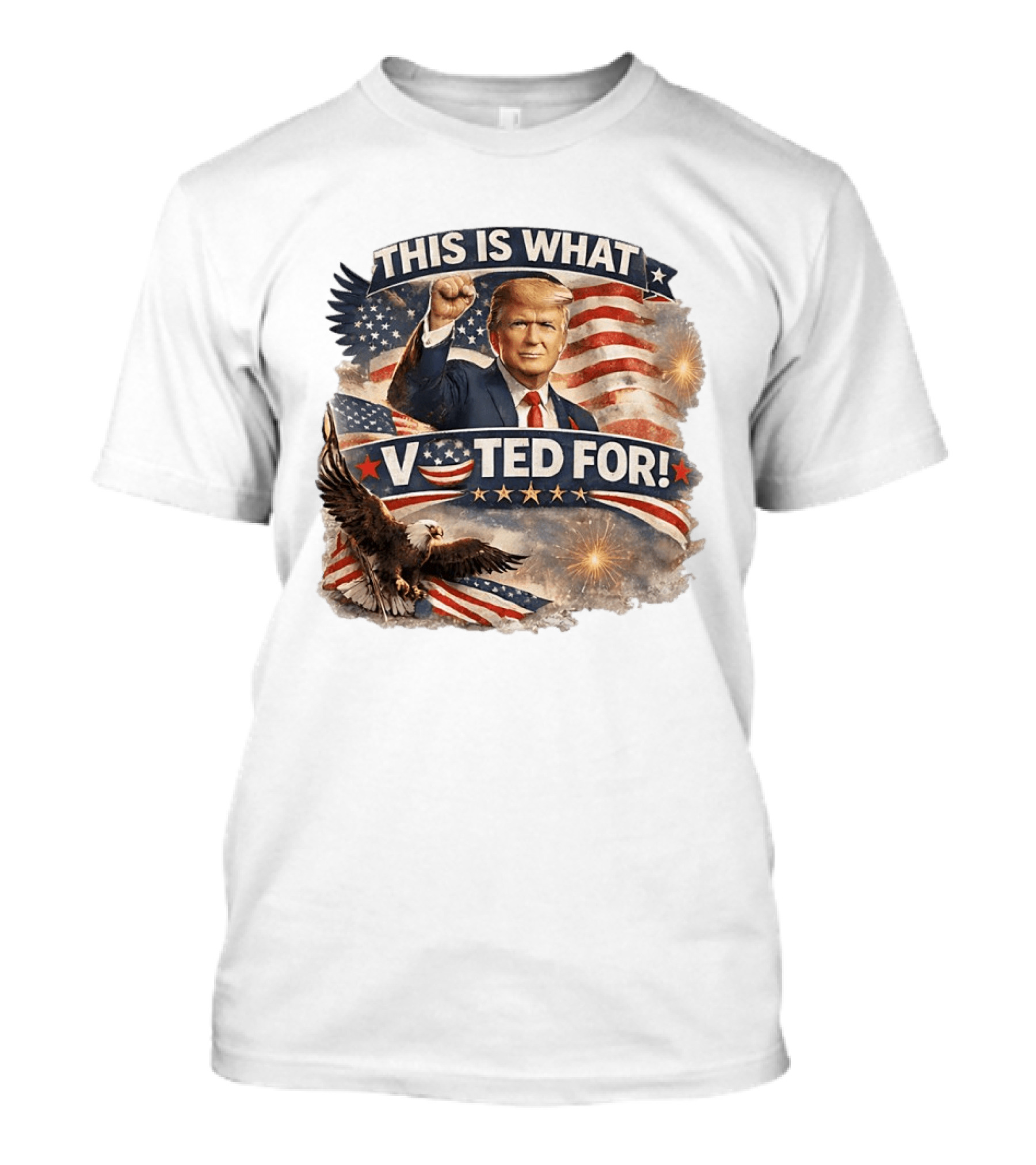 This Is What I Voted For Trump Eagle American Flag T-Shirt