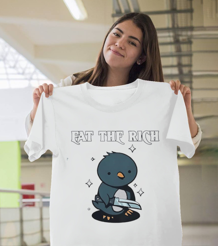 Eat The Rich Bird Meme Knife T-Shirt