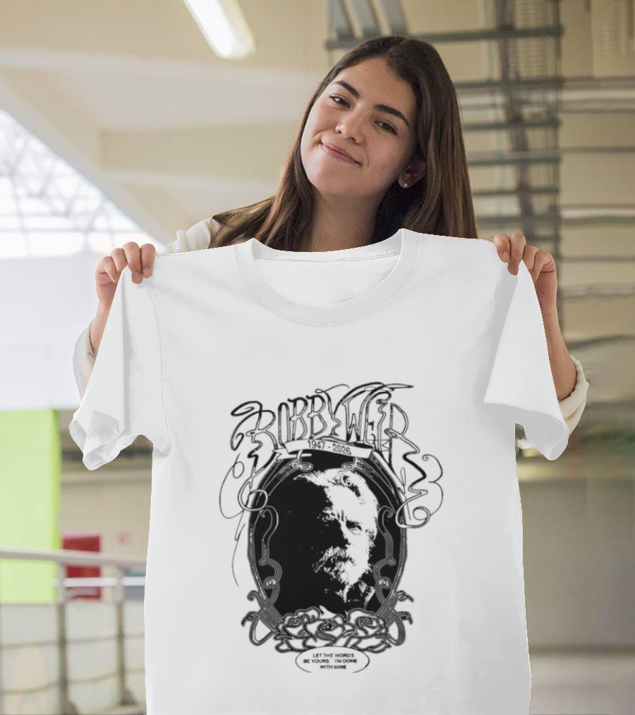 Bobby Weir Variant Psychedelic Face Black T-Shirt