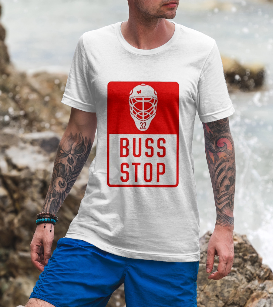 Carolina Hurricanes Buss Stop 32 Mask T-Shirt