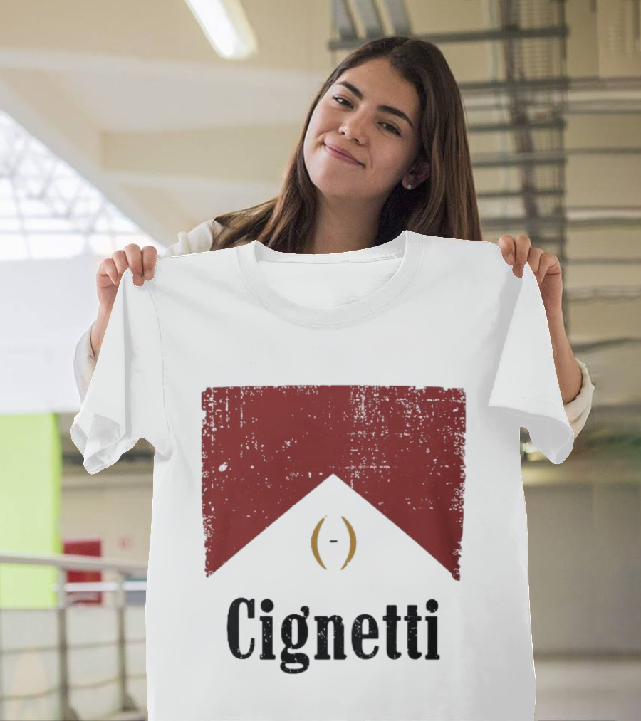 Cignetti Indiana Hoosiers Vintage Red Banner T-Shirt