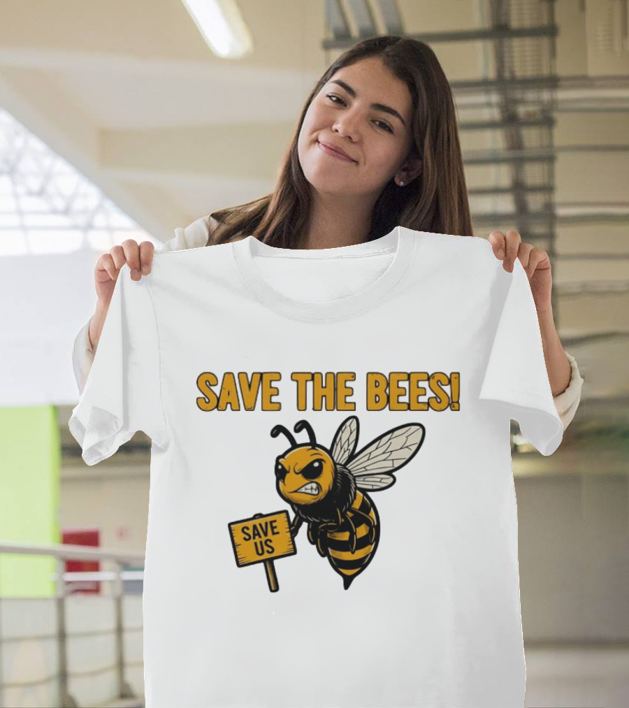 Grumpy Bee Save The Bees Save Us T-Shirt