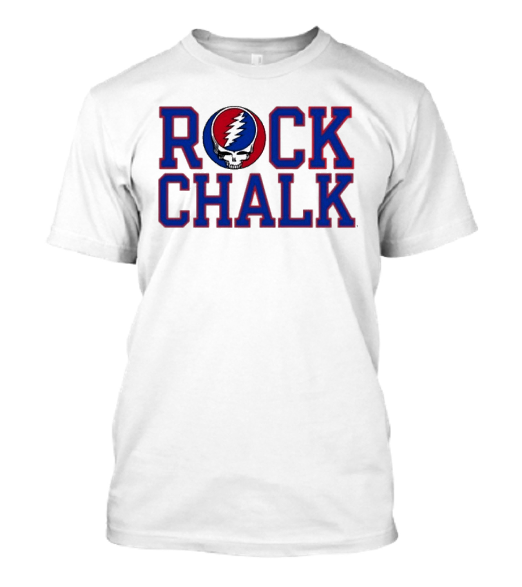 Kansas Rock Chalk Grateful Dead Steal Your Face Collaboration T-Shirt