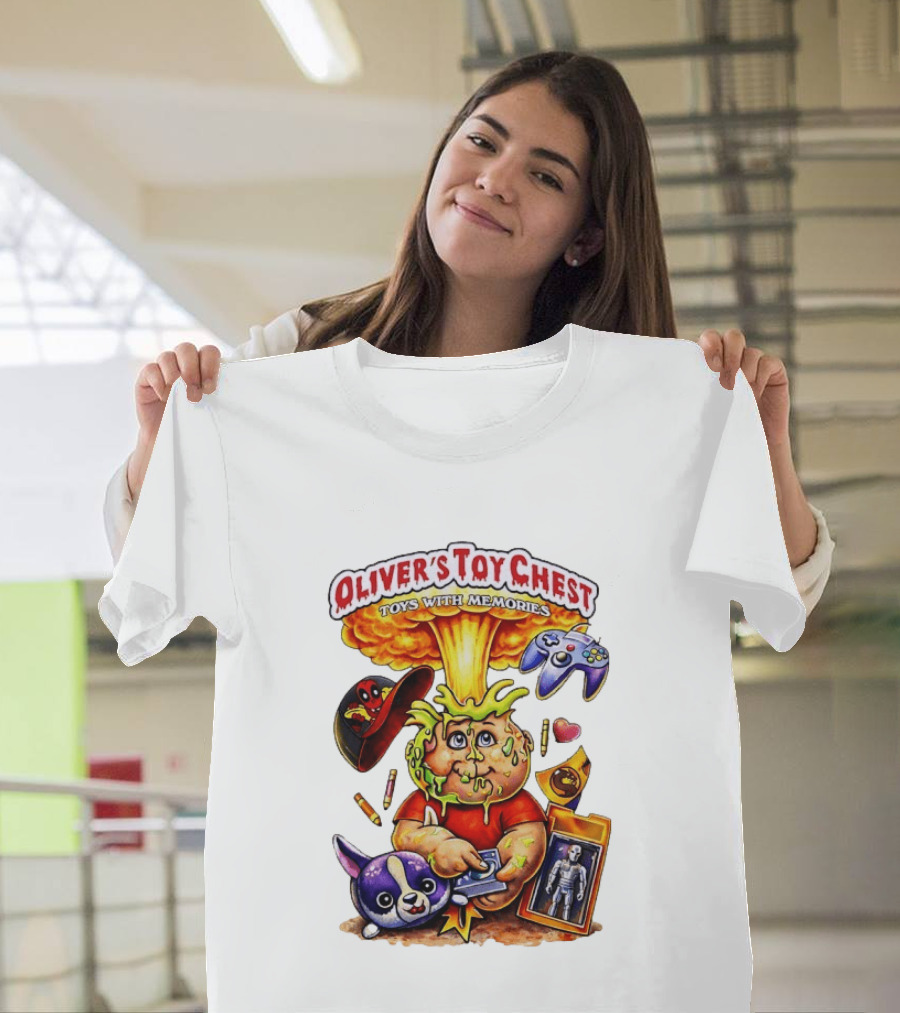 Oliver's Toy Chest Toys With Memories Cartoon Explosion Character Nostalgia T-Shirt