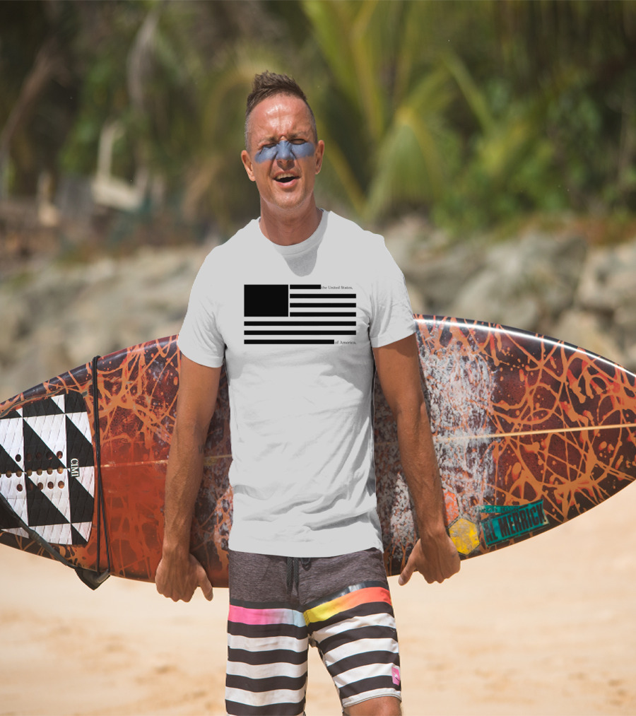 Redacted United States Flag With Blocked Epstein T-Shirt