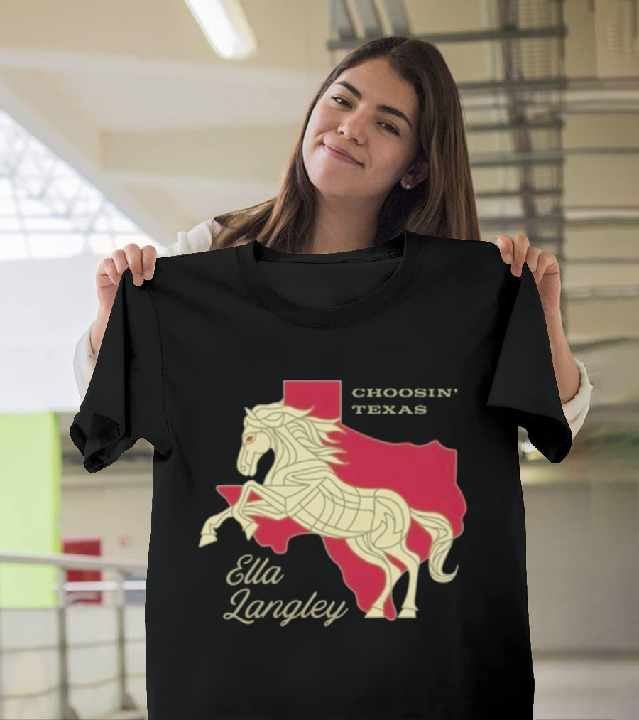 Ella Langley Choosin' Texas Tour 2026 Horse And Texas Map T-Shirt