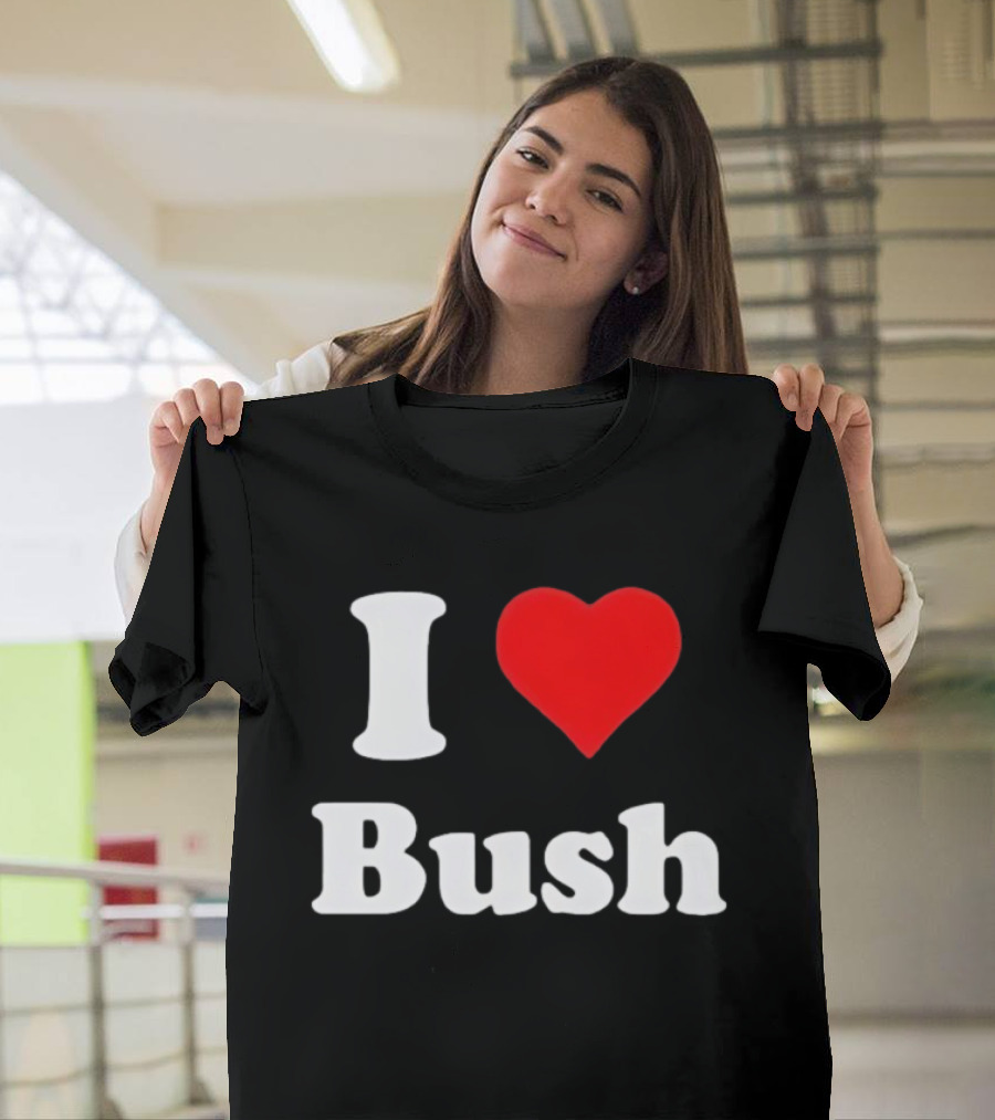 I Heart Bush Iconic Phrase Red Heart T-Shirt