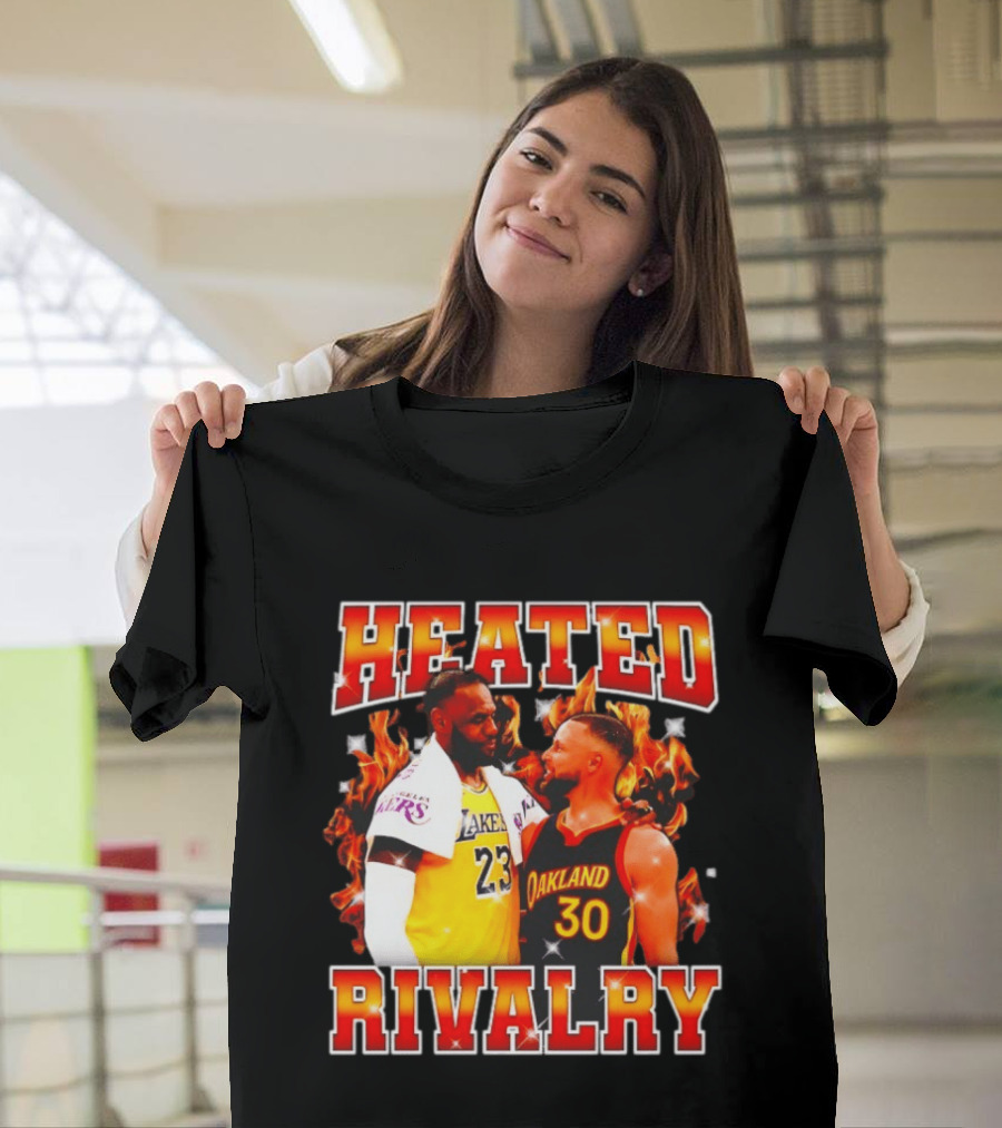 Heated Rivalry Lebron Lakers 23 Steph Oakland 30 T-Shirt