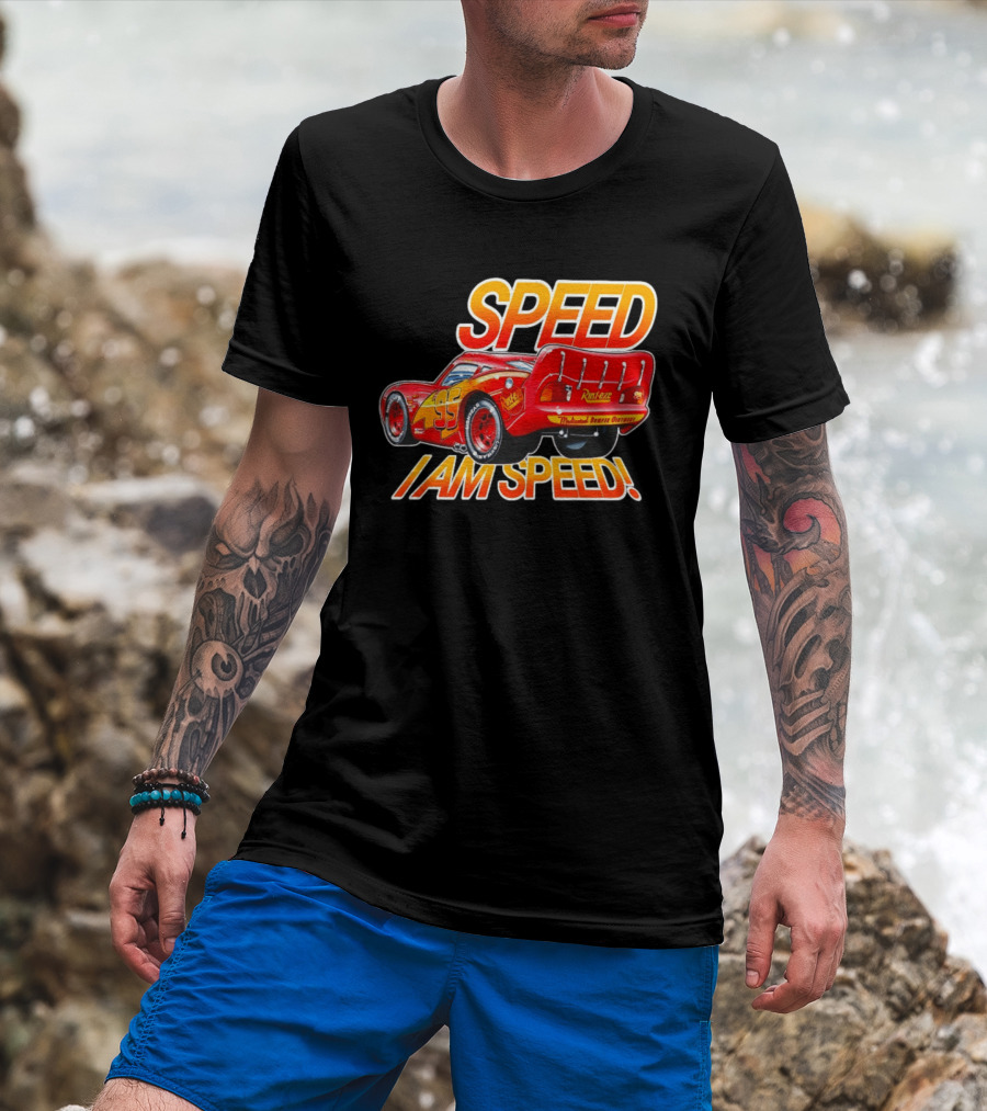 Lightning McQueen Speed I Am Speed Rust Eze Racing 95 T-Shirt