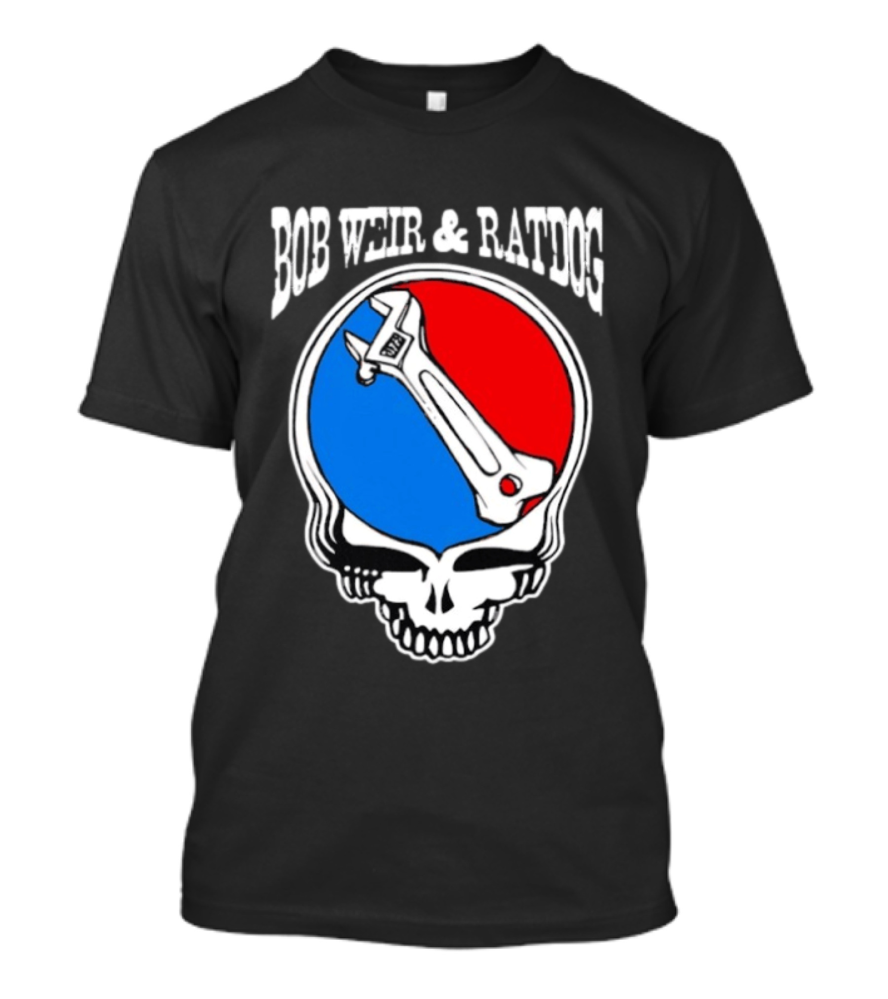 Bob Weir And Ratdog Skull Wrench Red Blue T-Shirt