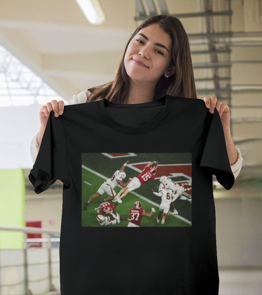 Indiana Hoosiers Football Fourth Down Touchdown Dive T-Shirt