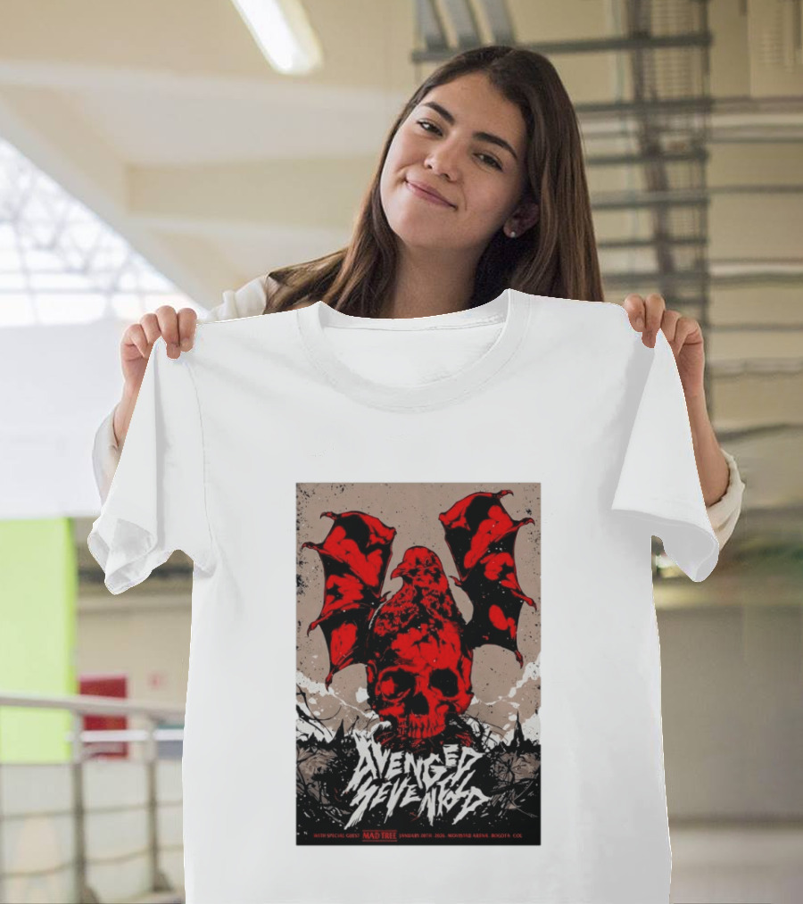 Avenged Sevenfold January 20 2026 Bogota Movistar Arena Mad Tree Special Guest T-Shirt