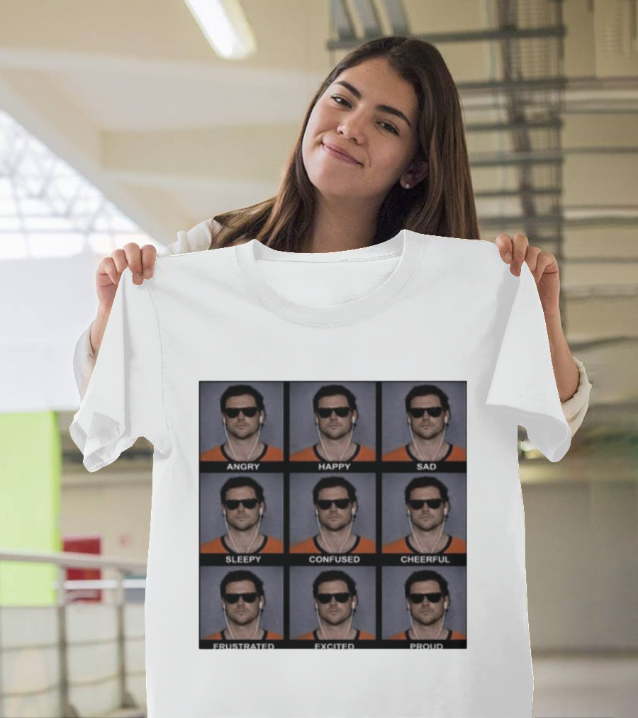 Jarrett Stidham Angry Happy Sad Sleepy Confused Cheerful Frustrated Excited Proud Emojis T-Shirt