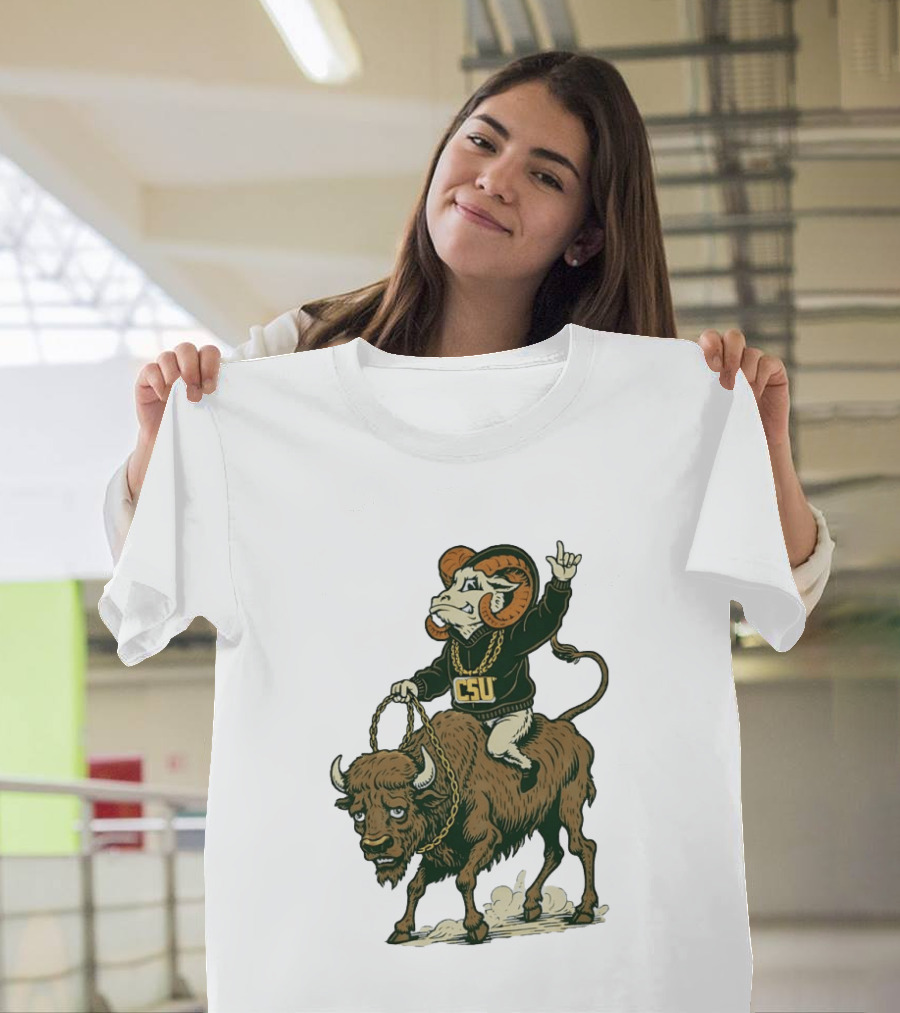 Colorado State Rams CSU Riding Buffalo In Rivalry T-Shirt
