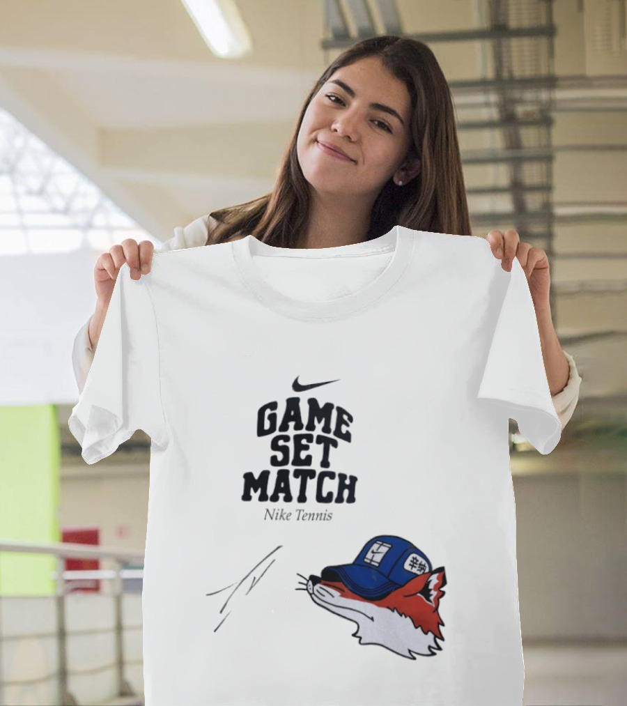 Nike Tennis Game Set Match Fox T-Shirt