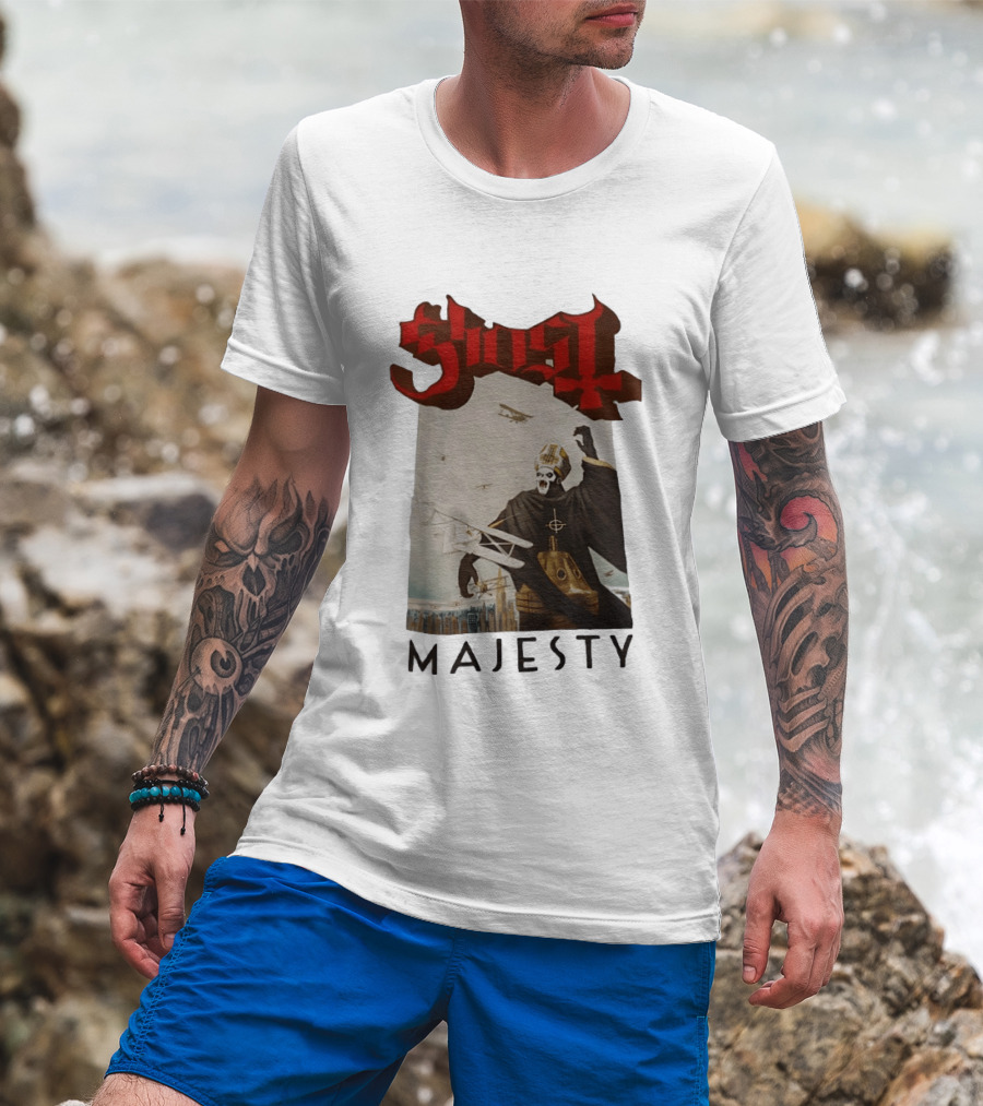 Ghost Papa Emeritus Planes Majesty T-Shirt