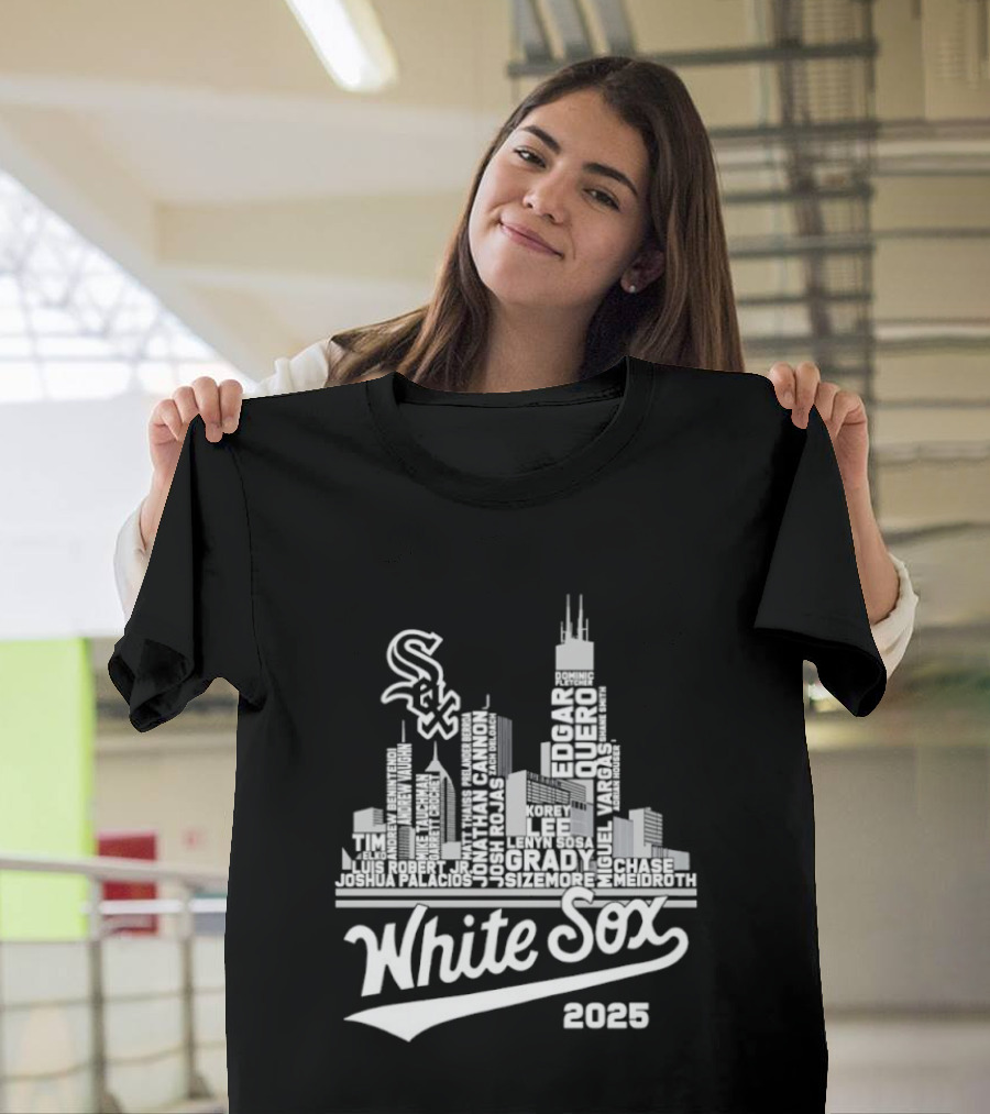 Chicago White Sox 2025 Skyline Players Names T-Shirt