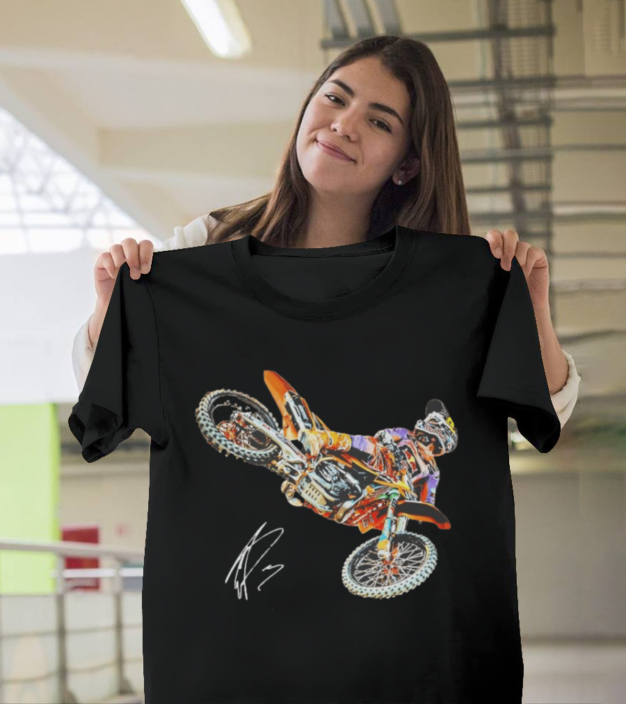Eli Tomac Anaheim 1 Motocross Racing Signature T-Shirt