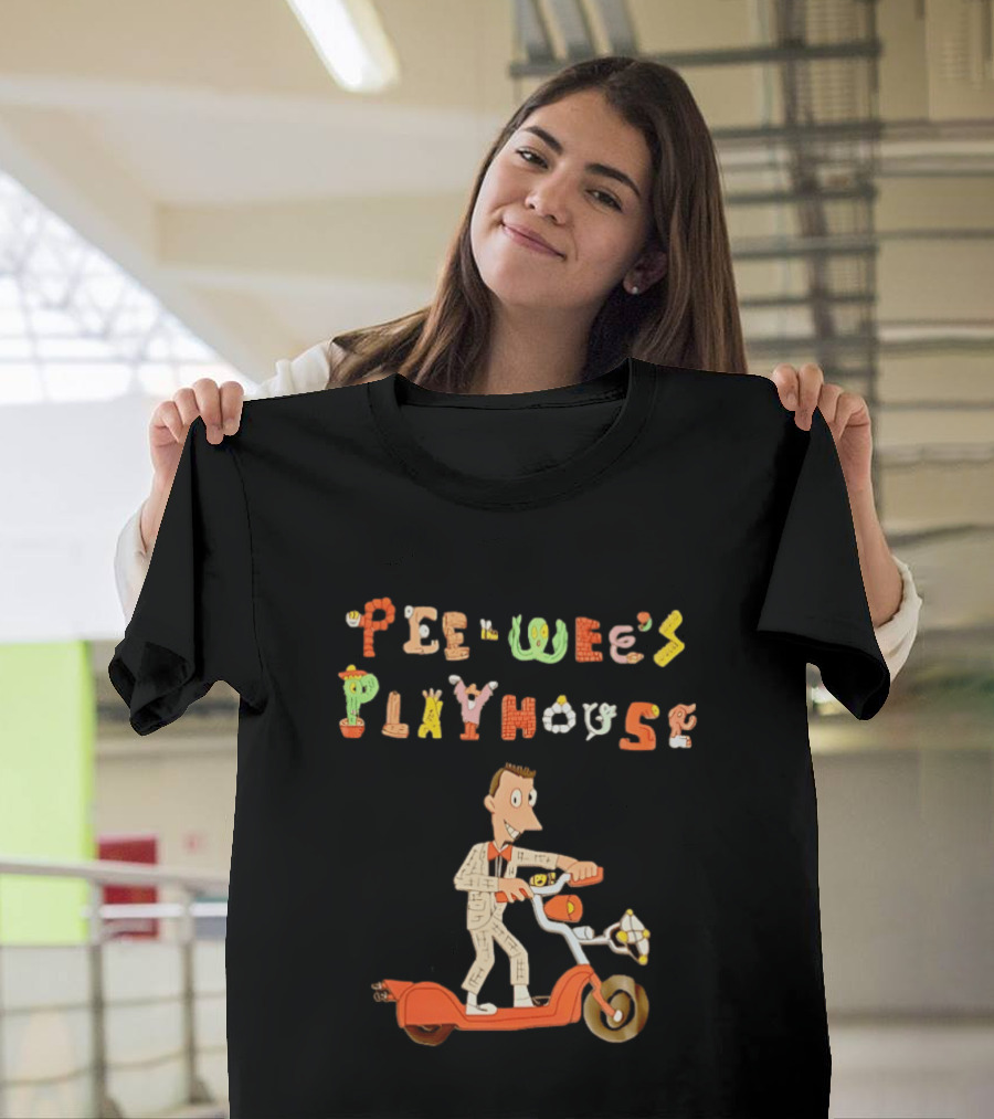 Pee Wee's Playhouse Animated Character With Scooter T-Shirt